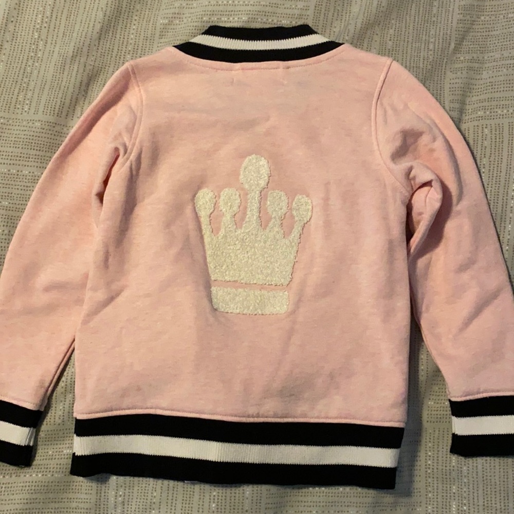 NWT Monica + Andy pink princess/crown jacket (4T); 95% organic cotton